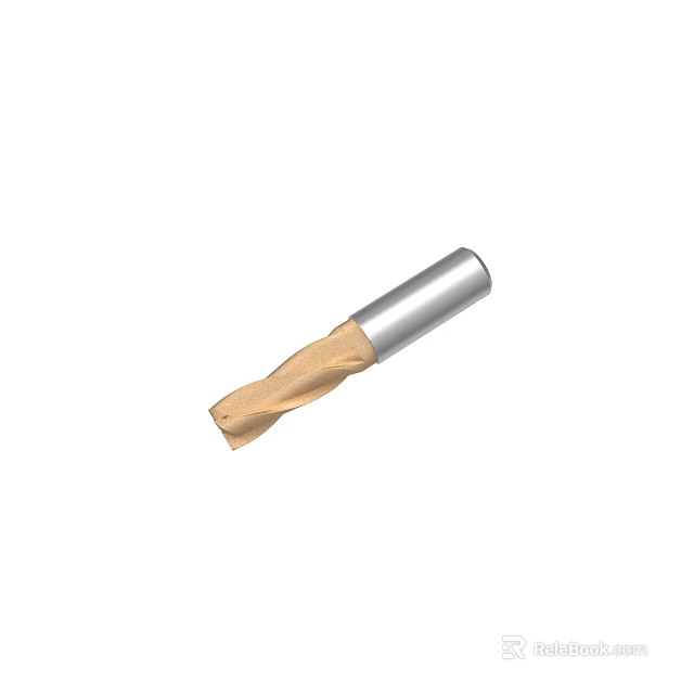 High Speed Steel Woodworking Drill Bit With Metal Shank And Sharp Cutting Edge 3d model 