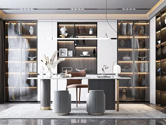 Modern study 3d model