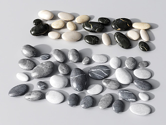 Modern Pebbles Stone Pebbles 3d model