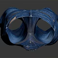 Stylish Blue High Waisted Flared Denim Jeans With Classic Pockets And Slim Fit
