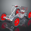 Kinder Kids Tricycle Featuring Red Wheels Red Seat and Silver Frame Design