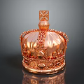 Copper Colored Decorative Crown As Stylish Household Accessory With Intricate Details