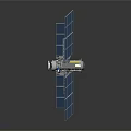 Multiple Satellites With Solar Panels Antennas And Metallic Structures In Space