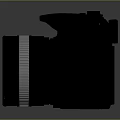 High Quality Digital SLR Camera Featuring Black Silhouette And Optical Lens