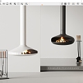 Groos modern fireplace stove 3d model