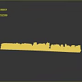 Detailed Urban Architectural Model of City Skyline with Multiple Buildings on Reflective Stand