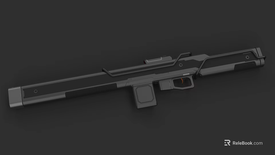 Futuristic Tactical Weapon With Sleek Black Design And Modern Features 3d model