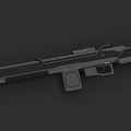 Futuristic Tactical Weapon With Sleek Black Design And Modern Features 3d model