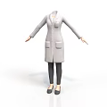 Grey Long Coat With Pockets For Daily Use As Essential Living Product