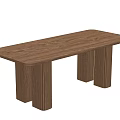 Elegant Modern Wooden Dining Table With Fluted Legs And Smooth Tabletop Design