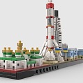 LEGO toy blocks city skyline complex Kiev 3d model