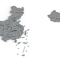 3D China Map Sculpture Carving With Detailed Provincial Boundaries And Geographic Features