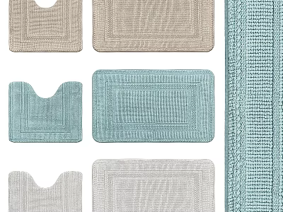 Stylish Square Rugs With Textured Design And Multiple Color Options For Home Decor 3d model
