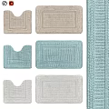 Stylish Square Rugs With Textured Design And Multiple Color Options For Home Decor