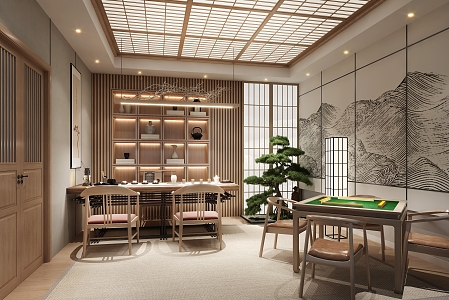 New Chinese Tea Room 3d model