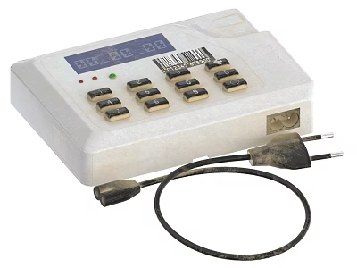 Professional Industrial Control Panel With Digital Display Buttons And Power Cable 3d model