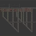 Train Chassis Structure With Metal Frame And Wheel Components Design