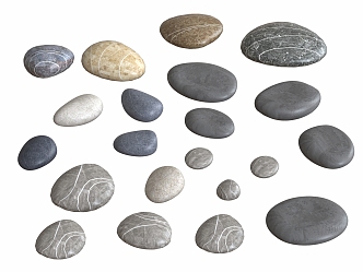 Pebbles Stone Landscape Stone 3d model