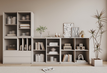 Modern bookcase 3d model