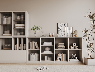 Modern bookcase 3d model