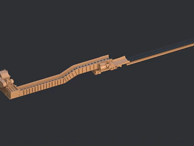 Heavy Duty Industrial Conveyor Belt System For Material Transport Machinery 3d model
