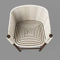 Stylish Wicker Bar Stools With Wooden Legs And Curved Backrest Design