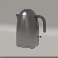 Silver Metallic Electric Kettle with Sleek Design Daily Electrical Appliance for Home Use