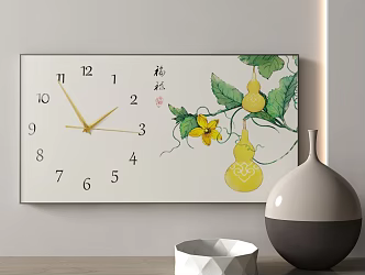 New Chinese-style clock decoration clock 3d model
