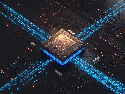 Modern Chip 3d model