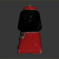 Modern Lighting Combination Featuring Red Base Black Upper Part Red Top And Metallic Details