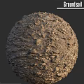 3D Rendered Spherical Component with Rough Surface Texture and Rock Details