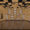 Professional Recording Studio Interior With Wooden Acoustic Panels And Microphone Stands