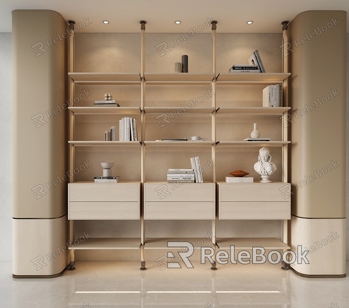 Modern Bookcase Bookshelf Decorative Rack model