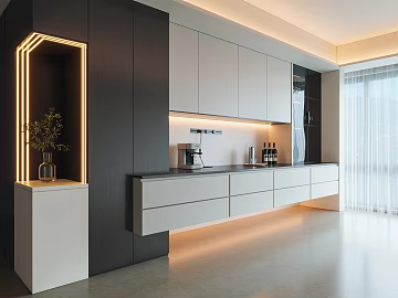 Modern Italian Sideboard Food Side High Cabinet Food Side Wine Cabinet (ID:ggach381383)