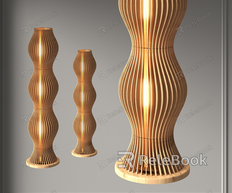 Wind floor lamp model