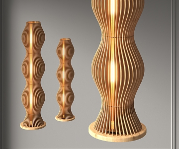 Wind floor lamp 3d model