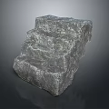Natural Stone Steps With Rough Texture Along Mountain Trail In Scenic Landscape