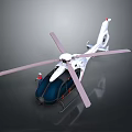 Sleek White Modern Helicopter With Rotors Cockpit And Shiny Exterior Design