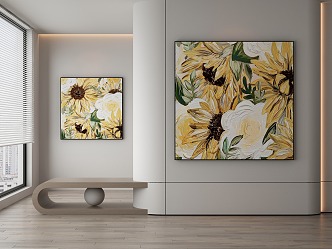 Modern Oil Painting Decorative Painting 3d model