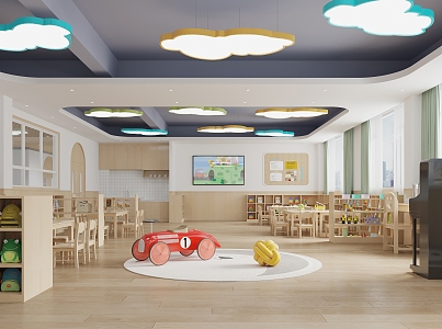 Modern Kindergarten Classroom 3d model