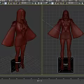 Hooded Cape Fashion Design With Bell Sleeves Tight Pants And High Heels
