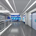 Modern Monitoring Room With Smart Security Command Screens Control Desks And Office Chairs