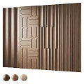 Elegant Modern Wooden Background Wall With Geometric Patterns And Vertical Stripes