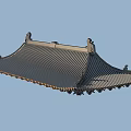 Chinese Eaves Ancient Building Roof Ancient Building Roof Tiles 3d model