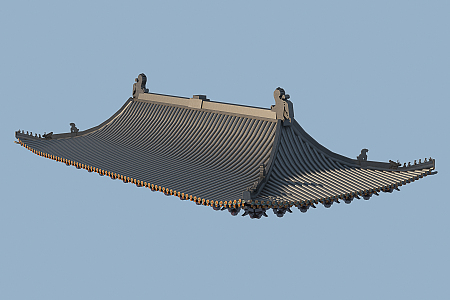 Chinese Eaves Ancient Building Roof Ancient Building Roof Tiles 3d model