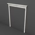 White Carved Door Frame With Ornate Details For Modern Home Interiors
