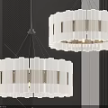 Elegant Modern White Chandelier With Geometric Acrylic Panels Lighting Design Structure