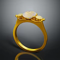 Gold Ring With White Pearl Gemstone Elegant Minimalist Fashion Accessory Design
