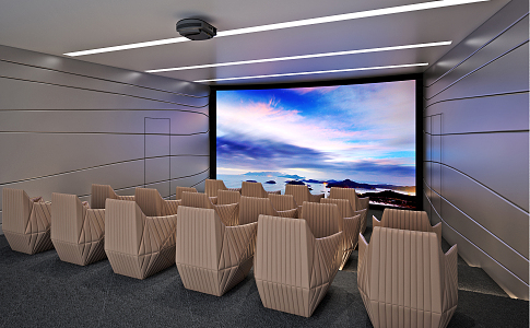 Modern Video Room Photography Exhibition Hall Multi-function Hall 3d model