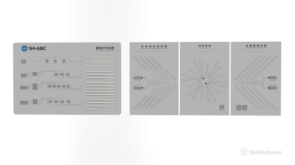 Smart Lighting System Design Diagrams With Control Logic And Wiring Schematics 3d model 